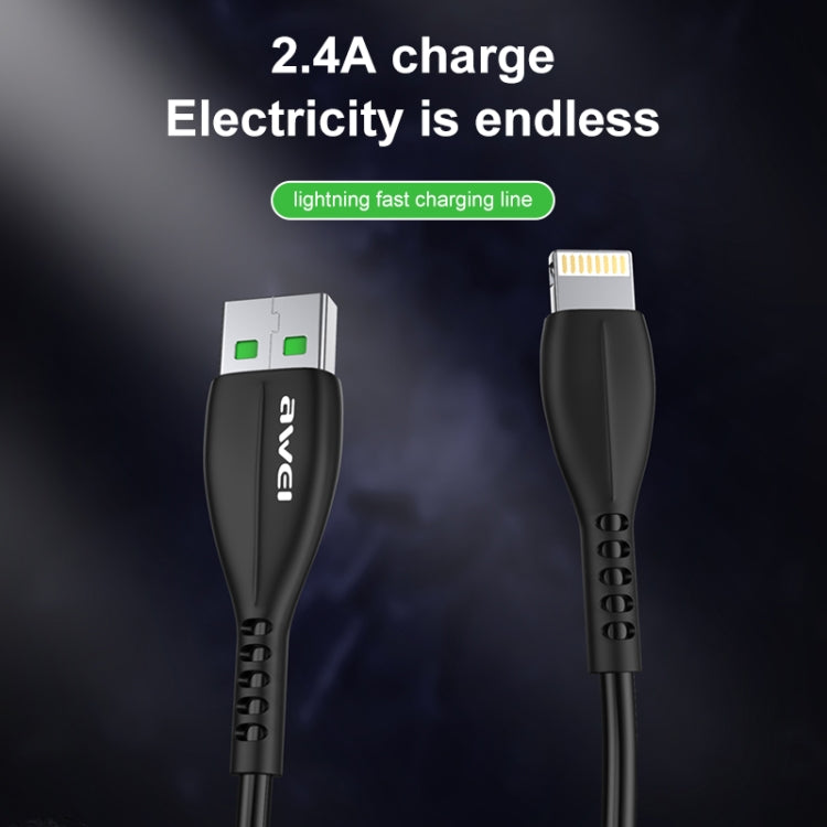 awei CL-115L 1m 2.4A USB to 8 Pin Charging Cable - Normal Style Cable by awei | Online Shopping South Africa | PMC Jewellery