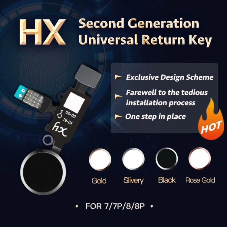 New Design Home Button (2 nd ) with Flex Cable for iPhone 8 Plus / 7 Plus / 8 / 7(Silver) - free shipping - PMC TechLife - Order now!