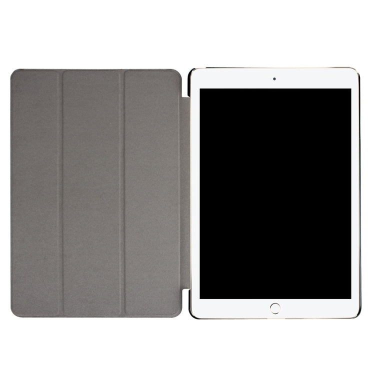 For iPad Pro 10.5 inch PU Litchi Texture 3-folding Smart Case Clear Back Cover with Holder(navy) - free shipping - PMC TechLife - Order now!