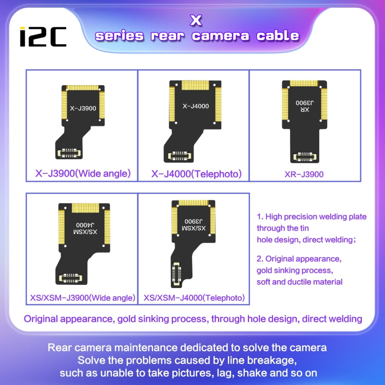 For iPhone X J4000 i2C Back Facing Telephoto Camera Cable - Flex Cable by PMC TechLife | Online Shopping South Africa | PMC TechLife