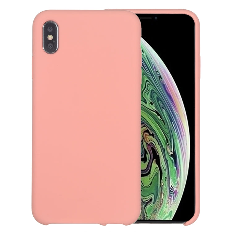 For iPhone XR Four Corners Full Coverage Liquid Silicone Case(Light Pink) - More iPhone Cases by PMC TechLife | Online Shopping South Africa | PMC TechLife