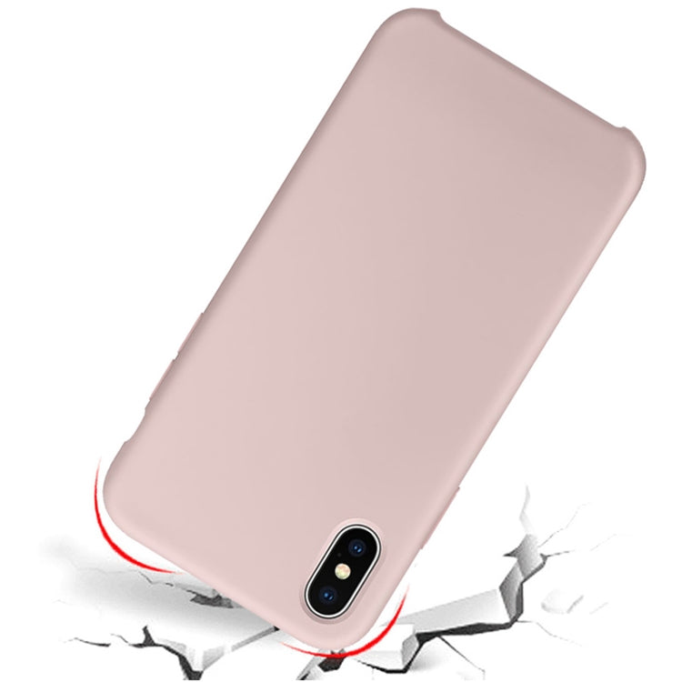For iPhone XR Four Corners Full Coverage Liquid Silicone Case(Light Pink) - More iPhone Cases by PMC TechLife | Online Shopping South Africa | PMC TechLife