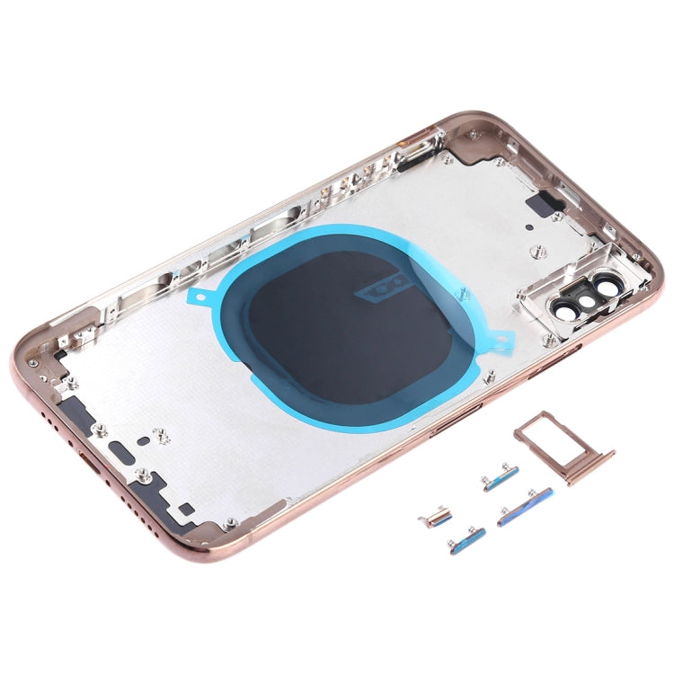 Back Cover with Camera Lens & SIM Card Tray & Side Keys for iPhone XS(Gold) - Back Cover by PMC TechLife | Online Shopping South Africa | PMC TechLife | Buy Now Pay Later Mobicred