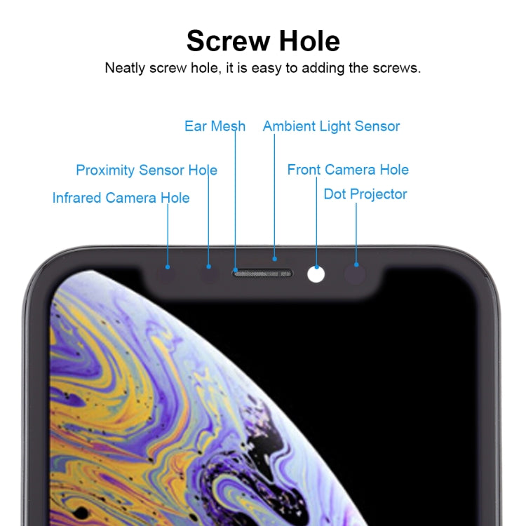 JK TFT LCD Screen for iPhone XS with Digitizer Full Assembly(Black) - LCD Related Parts by JK | Online Shopping South Africa | PMC TechLife | Buy Now Pay Later Mobicred