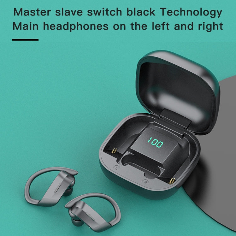 258 Wireless Ear-mounted Bluetooth Earphone with Charging Box & Digital Display, Support Touch & HD Call & Voice Assistant & NFC (White) - Bluetooth Earphone by PMC TechLife | Online Shopping South Africa | PMC TechLife