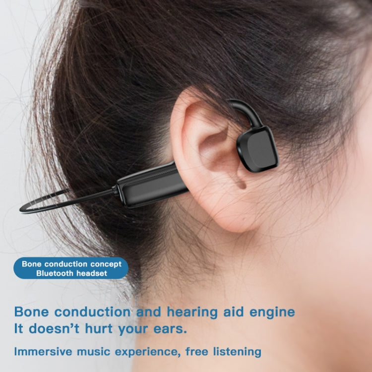 G1 Bluetooth 5.0 Wireless Ear-mounted Sports Bone Conduction Earphone (Black) - Neck-mounted Earphone by PMC Jewellery | Online Shopping South Africa | PMC Jewellery