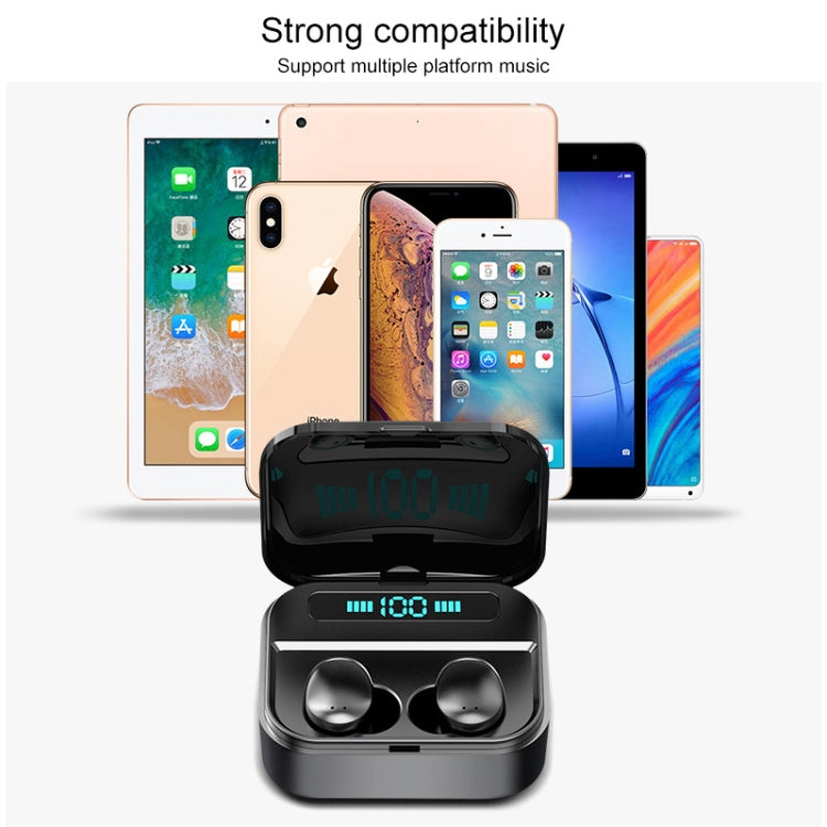 X7 TWS V5.0 Binaural Wireless Stereo Bluetooth Headset with Charging Case and Digital Display(White) - TWS Earphone by PMC TechLife | Online Shopping South Africa | PMC TechLife