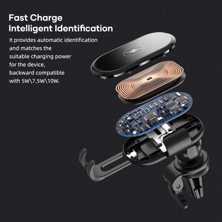 ROCK W31 Car Gravity Wireless Charging Air Outlet Bracket - Wireless Charger Holders by ROCK | Online Shopping South Africa | PMC Jewellery