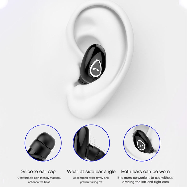 YX01 Sweatproof Bluetooth 4.1 Wireless Bluetooth Earphone with Charging Box, Support Memory Connection & HD Call(Silver) - Bluetooth Earphone by PMC Jewellery | Online Shopping South Africa | PMC Jewellery