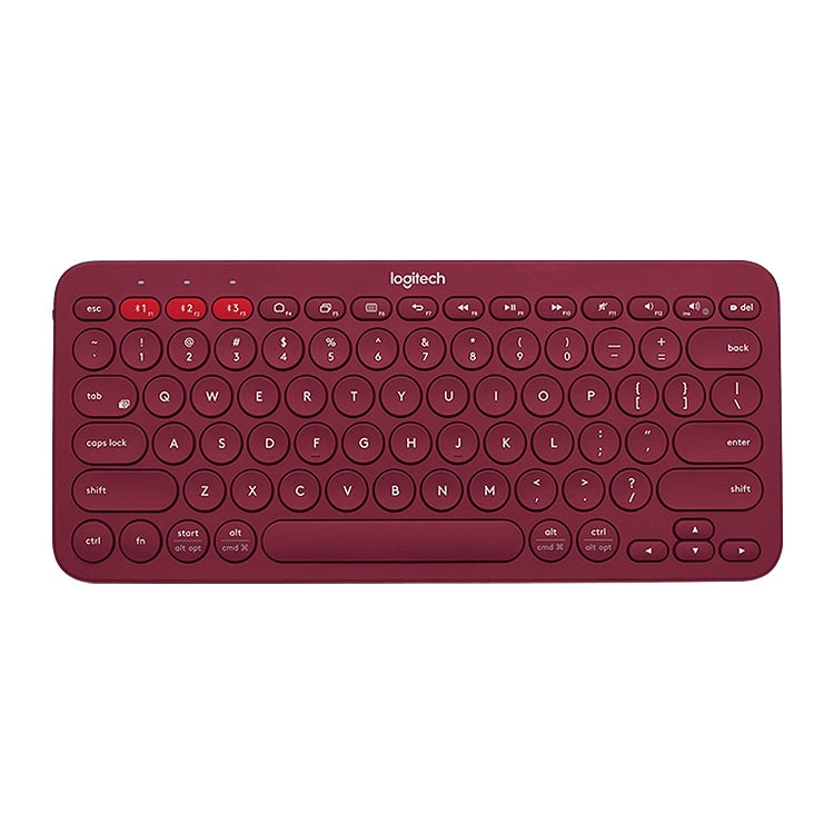 Logitech K380 Portable Multi-Device Wireless Bluetooth Keyboard (Red) - Wireless Keyboard by Logitech | Online Shopping South Africa | PMC Jewellery | Buy Now Pay Later Mobicred