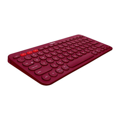 Logitech K380 Portable Multi-Device Wireless Bluetooth Keyboard (Red) - Wireless Keyboard by Logitech | Online Shopping South Africa | PMC Jewellery | Buy Now Pay Later Mobicred