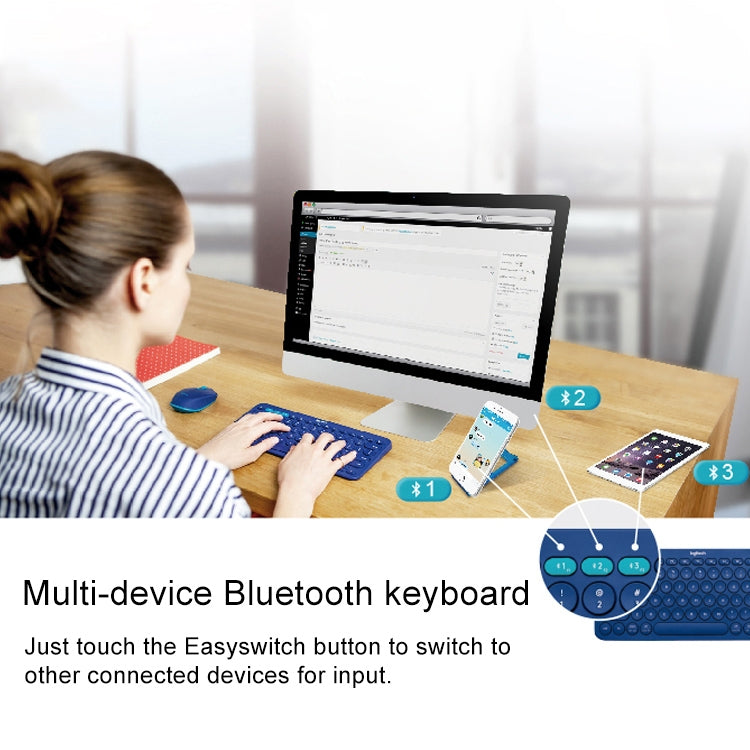 Logitech K380 Portable Multi-Device Wireless Bluetooth Keyboard (Red) - Wireless Keyboard by Logitech | Online Shopping South Africa | PMC Jewellery | Buy Now Pay Later Mobicred