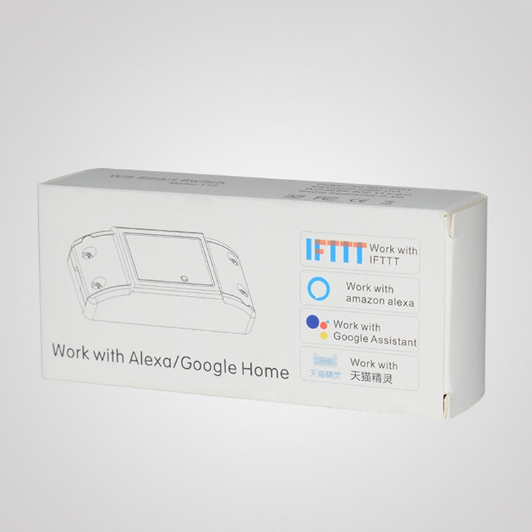 10A Single Channel WiFi Smart Switch Wireless Remote Control Module Works with Alexa & Google Home, AC 90-250V - Smart Switch by PMC TechLife | Online Shopping South Africa | PMC TechLife
