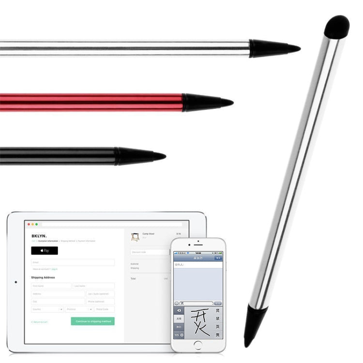Resistive Capacitive Touch Screen Precision Touch Double Tip Stylus Pen(Red) - Stylus Pen by PMC TechLife | Online Shopping South Africa | PMC TechLife | Buy Now Pay Later Mobicred