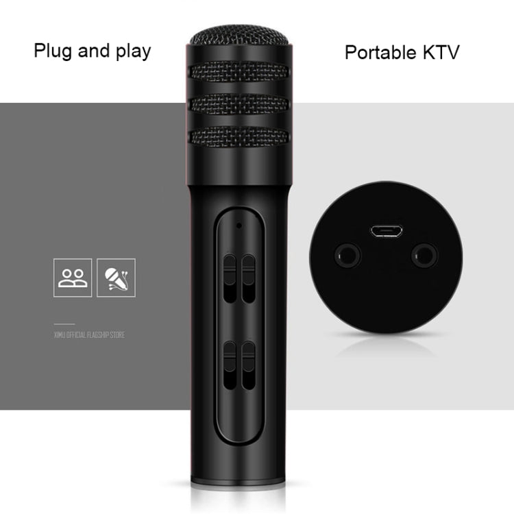 BGN-C7 Condenser Microphone Dual Mobile Phone Karaoke Live Singing Microphone Built-in Sound Card(Black) - Microphone by PMC Jewellery | Online Shopping South Africa | PMC Jewellery