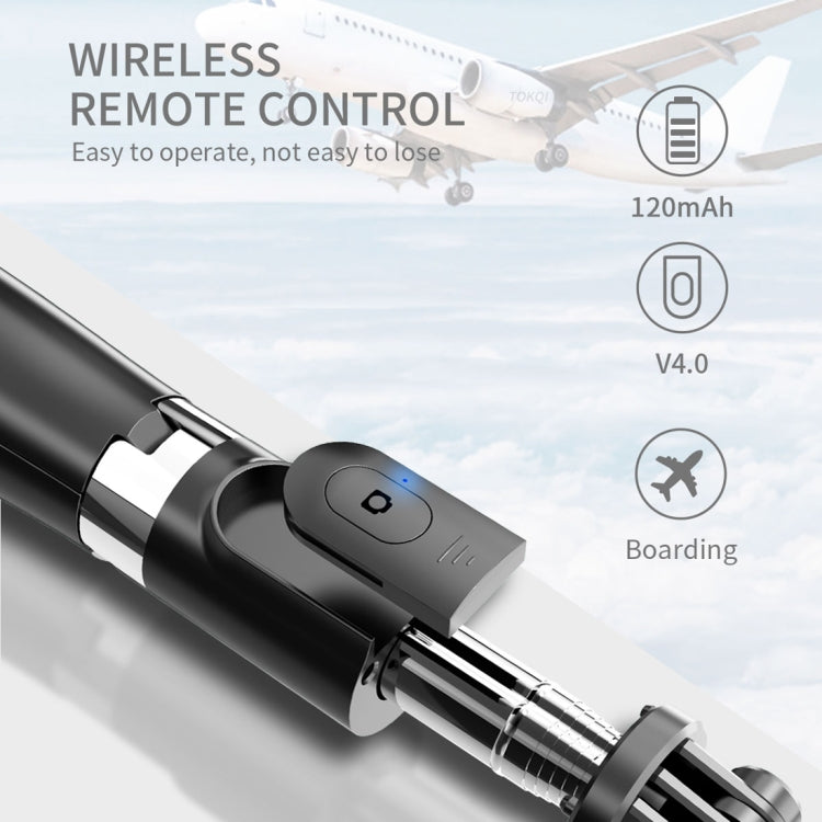 L02 100cm Multi-function Adjustable Bluetooth Self-timer Pole Tripod Selfie Stick (Black) - Selfie Sticks by PMC TechLife | Online Shopping South Africa | PMC TechLife