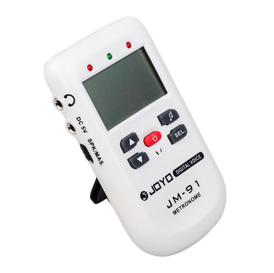 JOYO JM-91 Mini Portable Multi-functional Vocal Metronome Electronic Digital Metronome Tone Generator Tuner for Guitar Violin Ukulele(White) - Stringed Instruments by JOYO | Online Shopping South Africa | PMC Jewellery