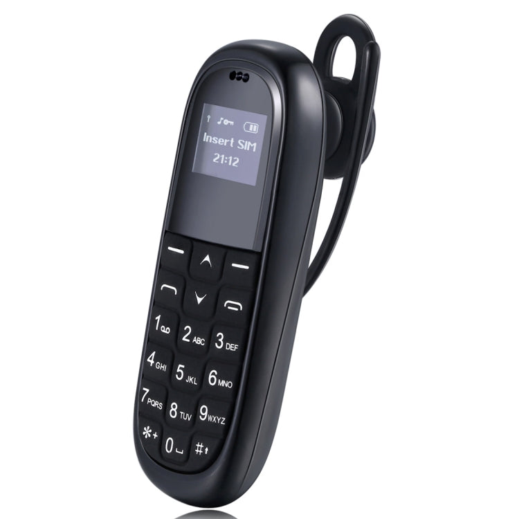 AIEK KK1 Mini Mobile Phone, English Keyboard, Hands Free Bluetooth Dialer Headphone, MTK6261DA, Anti-Lost, Single SIM, Network: 2G(Black) - Others by AIEK | Online Shopping South Africa | PMC Jewellery