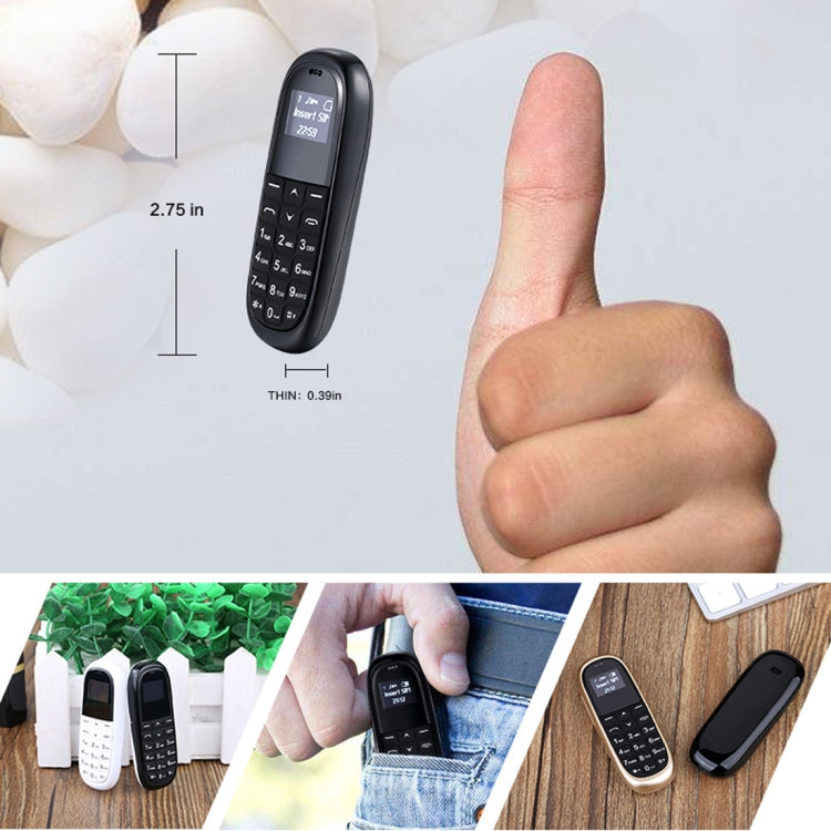 AIEK KK1 Mini Mobile Phone, English Keyboard, Hands Free Bluetooth Dialer Headphone, MTK6261DA, Anti-Lost, Single SIM, Network: 2G(Black) - Others by AIEK | Online Shopping South Africa | PMC TechLife | Buy Now Pay Later Mobicred