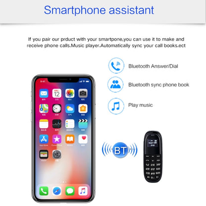 AIEK KK1 Mini Mobile Phone, English Keyboard, Hands Free Bluetooth Dialer Headphone, MTK6261DA, Anti-Lost, Single SIM, Network: 2G(Black) - Others by AIEK | Online Shopping South Africa | PMC Jewellery