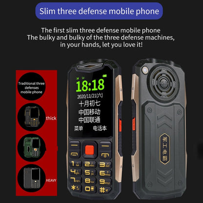 K1 Triple Proofing Elder Phone, Waterproof Shockproof Dustproof, 4800mAh Battery, 2.4 inch, 21 Keys, Bluetooth, LED Flashlight, FM, SOS, Dual SIM, Network: 2G (Red) - Others by PMC Jewellery | Online Shopping South Africa | PMC Jewellery