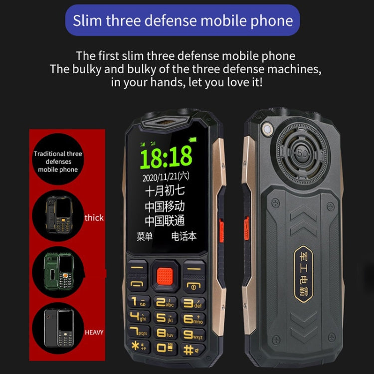 K1 Triple Proofing Elder Phone, Waterproof Shockproof Dustproof, 4800mAh Battery, 2.4 inch, 21 Keys, Bluetooth, LED Flashlight, FM, SOS, Dual SIM, Network: 2G (Black) - Others by PMC Jewellery | Online Shopping South Africa | PMC Jewellery
