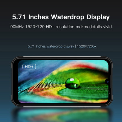 UNIWA W555 Rugged Phone, 3GB+32GB, Dual Rear Cameras, IP68 Waterproof Dustproof Shockproof, 5.71 inch Android 12.0 MTK6761 Quad Core up to 2.0GHz, Network: 4G, NFC, OTG, Global Version (Black) - UNIWA by UNIWA | Online Shopping South Africa | PMC Jewellery