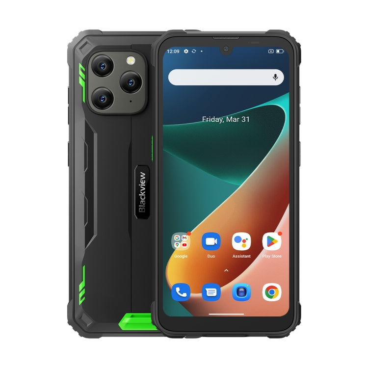 [HK Warehouse] Blackview BV5300 Pro Rugged Phone, 4GB+64GB, IP68/IP69K/MIL-STD-810H, Face Unlock, 6580mAh Battery, 6.1 inch Android 12 MTK6765 Helio P35 Octa Core up to 2.3GHz, Network: 4G, OTG, NFC, Dual SIM(Green) - Blackview by Blackview | Online Shopping South Africa | PMC Jewellery