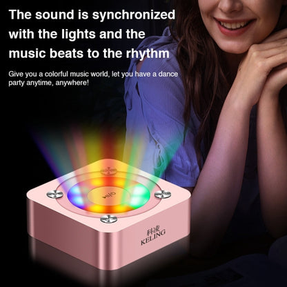 A9 Portable Bluetooth Stereo Speaker with Built-in MIC & Light, Support Hands-free Calls & TF Card & AUX IN, Bluetooth Distance: 10m(Rose Gold) - Desktop Speaker by PMC Jewellery | Online Shopping South Africa | PMC Jewellery