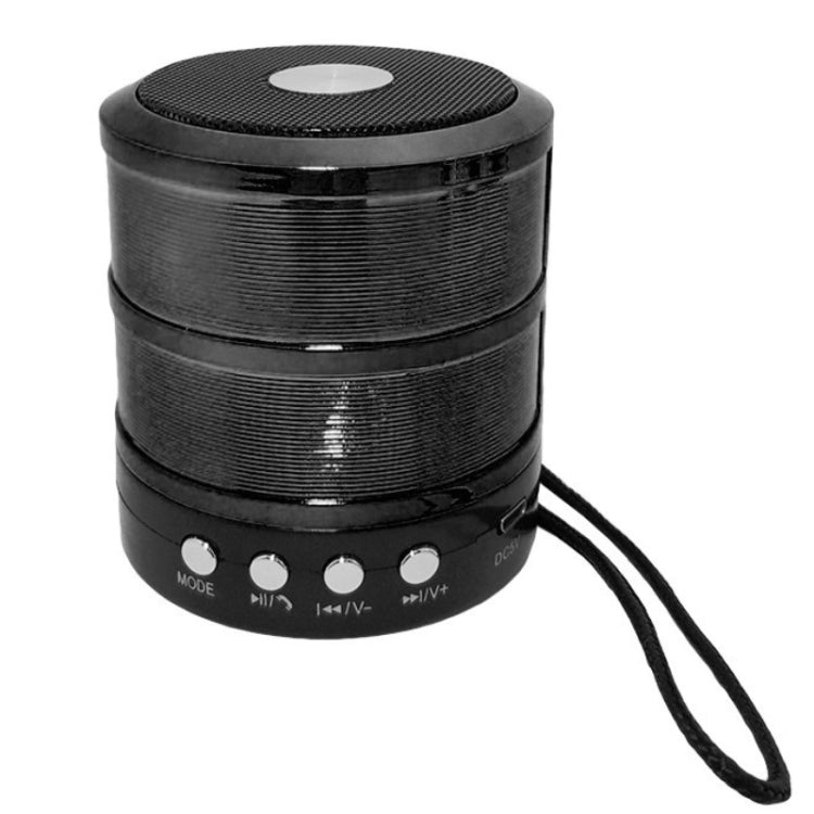 WS-887 Bluetooth Speaker with Lanyard, Support Hands-free Call & FM & U Disk & TF Card & AUX(Black) - Mini Speaker by PMC Jewellery | Online Shopping South Africa | PMC Jewellery