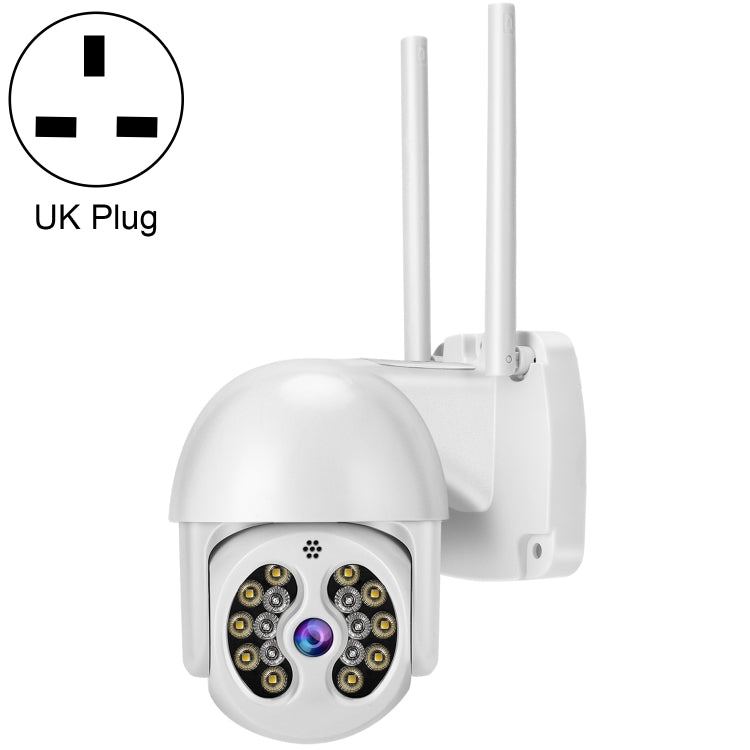 Tuya QX56 3.0 Million Pixels IP66 Waterproof 2.4G Wireless IP Camera, Support Amazon Alexa & Google Home & Motion Detection & Two-way Audio & Full Color Night Vision & TF Card, UK Plug - Dome Camera by PMC Jewellery | Online Shopping South Africa | PMC Jewellery