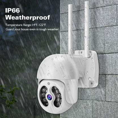 Tuya QX56 3.0 Million Pixels IP66 Waterproof 2.4G Wireless IP Camera, Support Amazon Alexa & Google Home & Motion Detection & Two-way Audio & Full Color Night Vision & TF Card, AU Plug - Dome Camera by PMC Jewellery | Online Shopping South Africa | PMC Jewellery