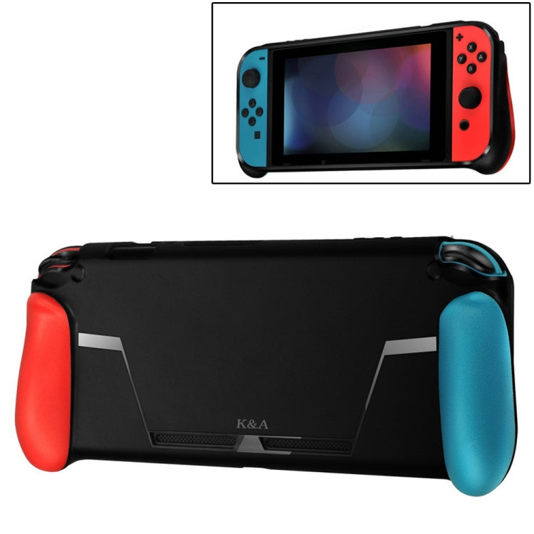 TPU Shell Handle Grip with Game Card Slot Anti-Shock Cover Silicone Case for Nintendo Switch, with Logo - Cases by PMC Jewellery | Online Shopping South Africa | PMC Jewellery