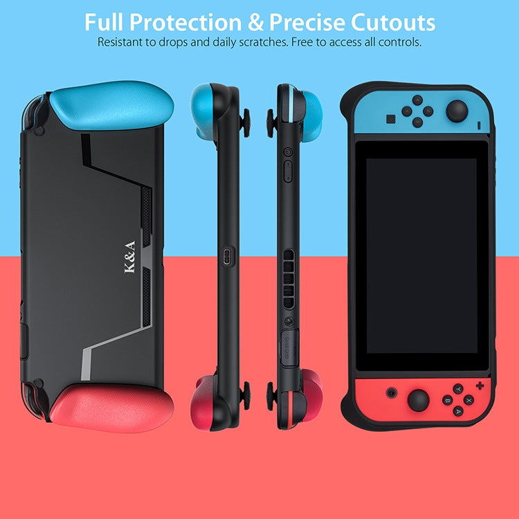 TPU Shell Handle Grip with Game Card Slot Anti-Shock Cover Silicone Case for Nintendo Switch, with Logo - Cases by PMC Jewellery | Online Shopping South Africa | PMC Jewellery