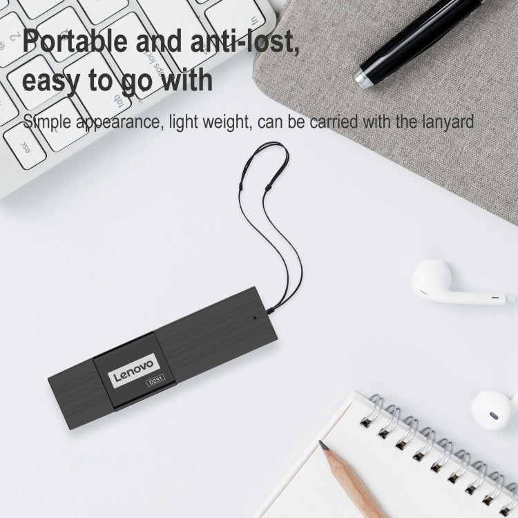 Original Lenovo D231 2 in 1 5Gbps USB 3.0 Card Reader (Black) -  by Lenovo | Online Shopping South Africa | PMC Jewellery