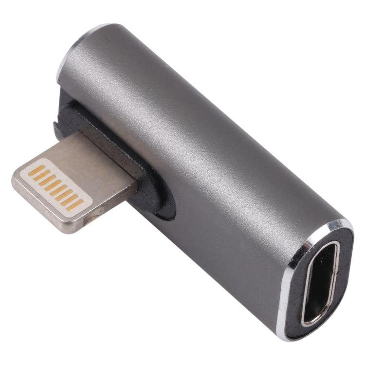 20W 8 Pin Male to USB-C / Type-C Female Elbow Charging Adapter - Converter & Adapter by PMC Jewellery | Online Shopping South Africa | PMC Jewellery