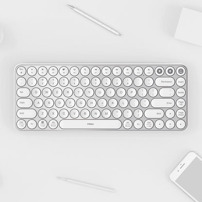 Original Xiaomi Youpin MIIIW 85 Keys 2.4GHz Mini Bluetooth Dual-Mode Wireless Keyboard(White) - Wireless Keyboard by Xiaomi | Online Shopping South Africa | PMC Jewellery