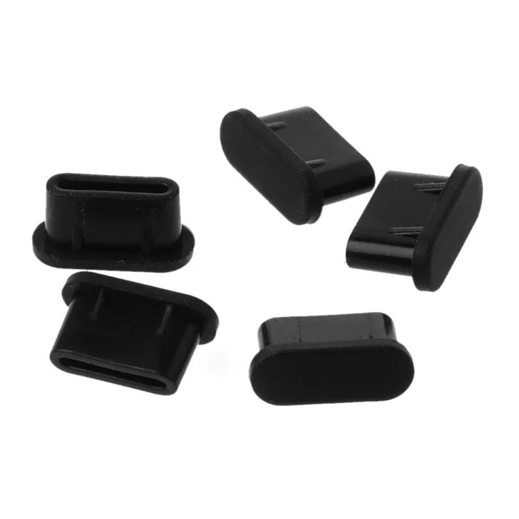20 PCS Silicone Anti-Dust Plugs for USB-C / Type-C Port(Black) - free shipping - PMC TechLife - Order now!