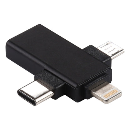 3 in 1 USB 3.0 to 8 Pin + Micro USB + USB-C / Type-C Interface Multifunctional OTG Adapter - OTG Adapter by PMC Jewellery | Online Shopping South Africa | PMC Jewellery