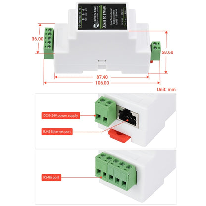 Waveshare RS485 to RJ45 Module TCP/IP to Serial Converters - Other Accessories by WAVESHARE | Online Shopping South Africa | PMC Jewellery | Buy Now Pay Later Mobicred