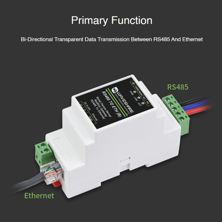 Waveshare RS485 to RJ45 Module TCP/IP to Serial Converters - Other Accessories by WAVESHARE | Online Shopping South Africa | PMC Jewellery | Buy Now Pay Later Mobicred