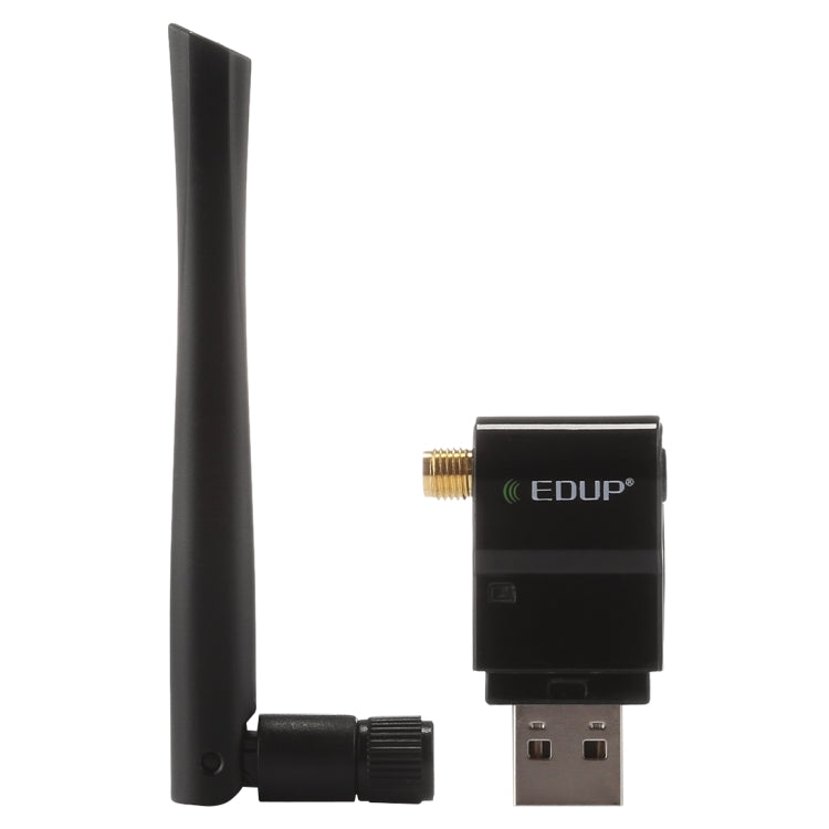 EDUP EP-AC1635 600Mbps Dual Band Wireless 11AC USB Ethernet Adapter 2dBi Antenna for Laptop / PC(Black) - USB Network Adapter by EDUP | Online Shopping South Africa | PMC Jewellery | Buy Now Pay Later Mobicred