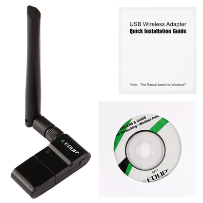 EDUP EP-AC1635 600Mbps Dual Band Wireless 11AC USB Ethernet Adapter 2dBi Antenna for Laptop / PC(Black) - USB Network Adapter by EDUP | Online Shopping South Africa | PMC Jewellery | Buy Now Pay Later Mobicred