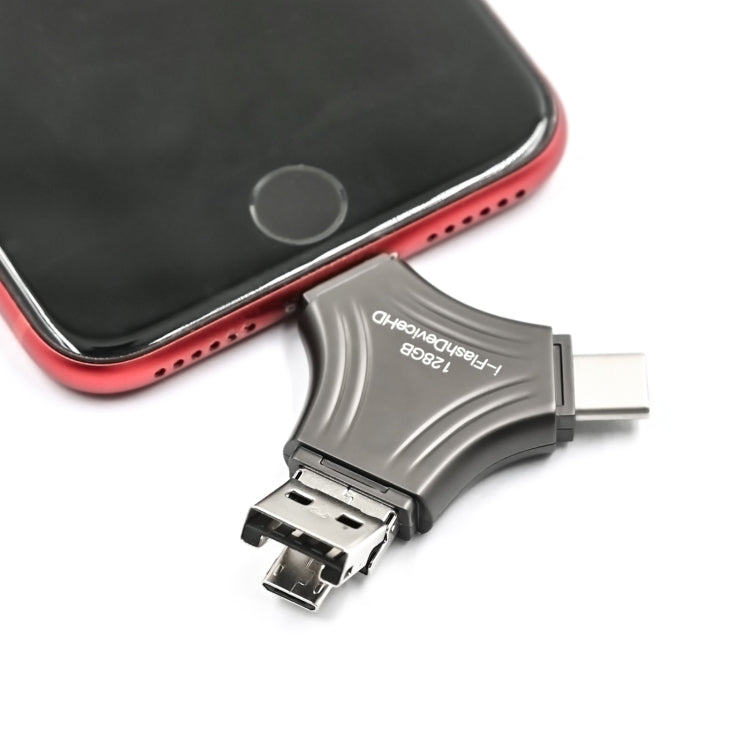 128G 4 In 1 USB Flash Device U Disk - USB Flash Drives by PMC Jewellery | Online Shopping South Africa | PMC Jewellery