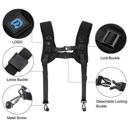 PULUZ Quick Release Double Shoulder Harness Soft Pad Decompression Foam Strap Belt for DSLR Digital Cameras - Camera Strap by PULUZ | Online Shopping South Africa | PMC Jewellery