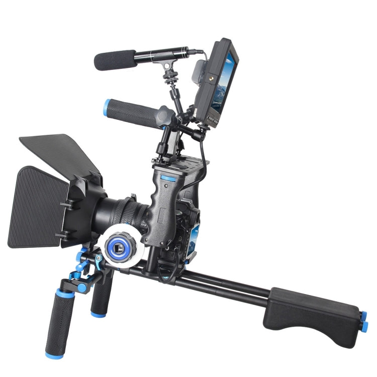 YELANGU YLG1103A-A Dual Handles Camera Shoulder Mount + Camera Cage Stabilizer Kit with Matte Box for DSLR Camera / Video Camera - Shoulder Rigs by YELANGU | Online Shopping South Africa | PMC Jewellery | Buy Now Pay Later Mobicred