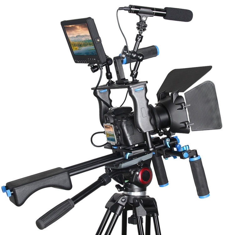 YELANGU YLG1103A-A Dual Handles Camera Shoulder Mount + Camera Cage Stabilizer Kit with Matte Box for DSLR Camera / Video Camera - Shoulder Rigs by YELANGU | Online Shopping South Africa | PMC Jewellery | Buy Now Pay Later Mobicred