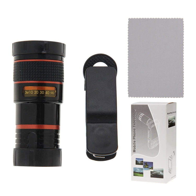 8X Zoom Telescope Telephoto Camera Lens with Clip(Black) - Telescope & Microscope by PMC Jewellery | Online Shopping South Africa | PMC Jewellery