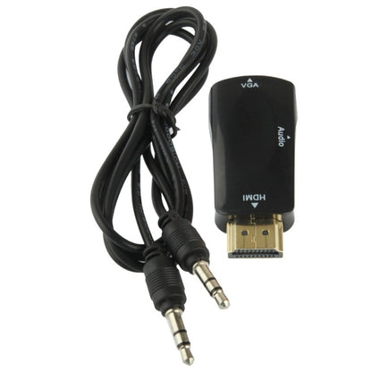 Full HD 1080P HDMI to VGA and Audio Adapter for HDTV / Monitor / Projector(Black) - Adapter by PMC Jewellery | Online Shopping South Africa | PMC Jewellery