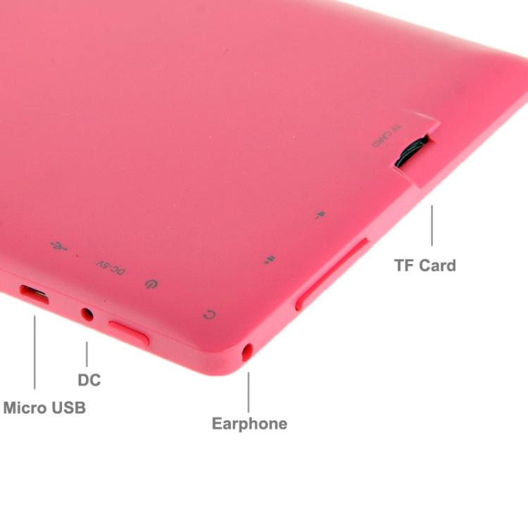 Q88 Tablet PC, 7.0 inch, 1GB+8GB, Android 4.0, 360 Degree Menu Rotate, Allwinner A33 Quad Core up to 1.5GHz, WiFi, Bluetooth(Pink) - 7.0-8.0 inch by PMC Jewellery | Online Shopping South Africa | PMC Jewellery
